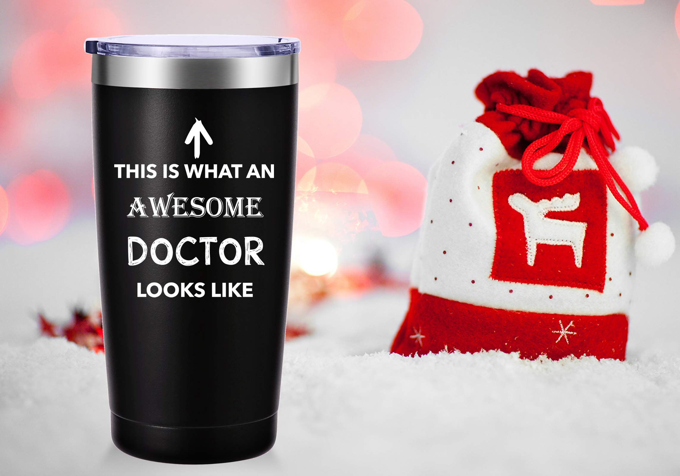 This Is What An Awesome Doctor Looks Like Mug.Doctor,Medical School Graduation Gifts.Appreciation,Birthday,Christmas Gifts for Doctors,MD,Med Tumbler(20oz Black)