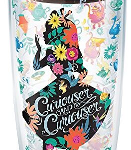 Tervis Disney - Alice In Wonderland - Curiouser Made in USA Double Walled Insulated Tumbler Cup Keeps Drinks Cold & Hot, 16oz, Classic