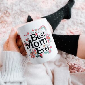 Best Mom Ever Coffee Mug, Mothers Day Cup, Birthday Gift from Daughter Son Kids (11oz)