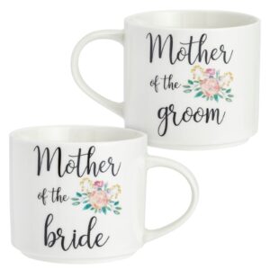 blue panda coffee mug set of 2 for future mother in law gifts, bride and groom wedding supplies (white, 15 oz)