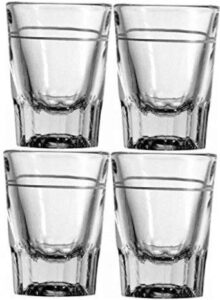 2 oz heavy shot glass with line (pack of 4)
