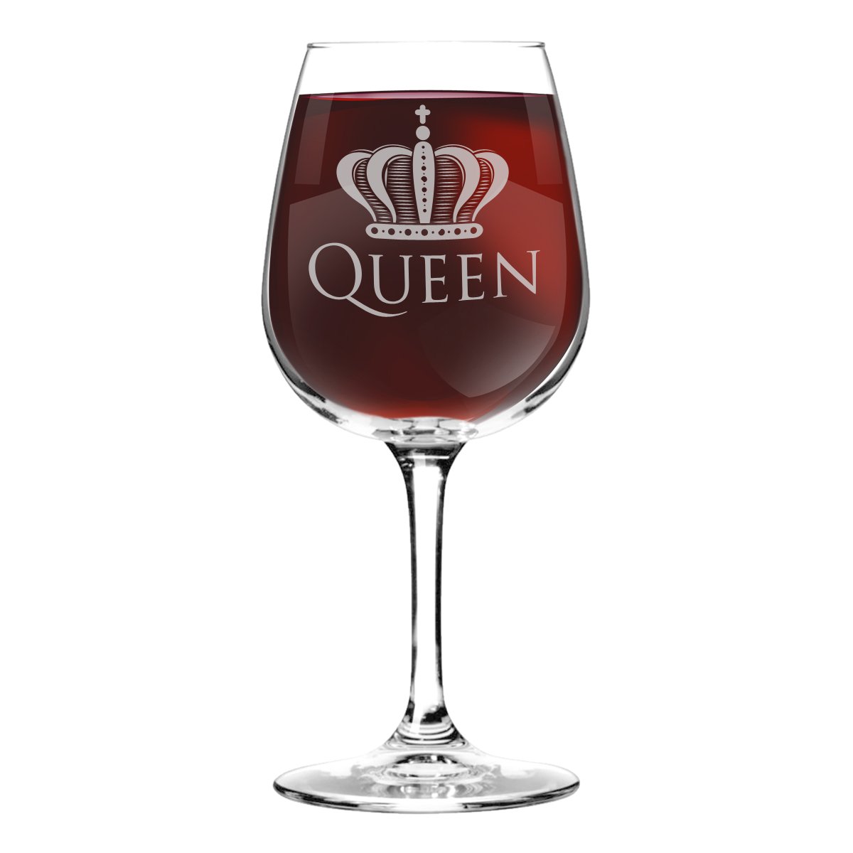 King and Queen Beer and Wine Glass Gift Set of 2 | Fun Novelty His and Hers or Husband Wife Drinkware | Couple, Newlywed | Wedding or Favorite Couples | USA Made