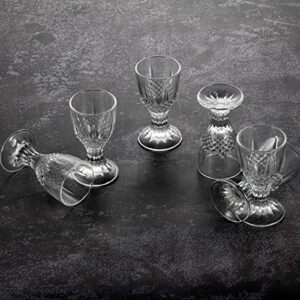 Ruckae Shot Glasses, 0.5oz Mini Wine Shot Glasses 12 Set, Unique Long Stem Wine Glasses/Mini Goblet Liquor Glasses/Port Glasses