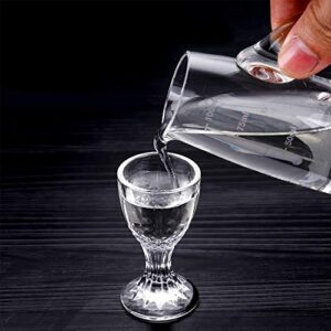 Ruckae Shot Glasses, 0.5oz Mini Wine Shot Glasses 12 Set, Unique Long Stem Wine Glasses/Mini Goblet Liquor Glasses/Port Glasses