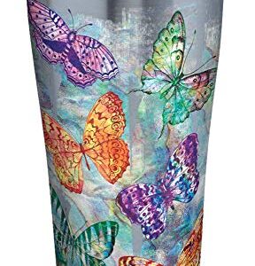 Tervis Butterfly Glow Triple Walled Insulated Tumbler Travel Cup Keeps Drinks Cold & Hot, 20oz Legacy, Stainless Steel