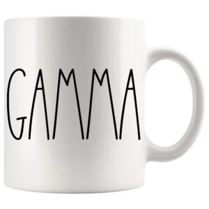 moon9xx gamma mug | gamma rae dunn style coffee mug | rae dunn inspired | mother's day/father's day | family coffee mug for birthday present for the best gamma ever coffee cup, 3pq8g1cixt-11oz, white
