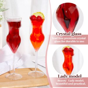 Suclain 8 Pcs Funny Wine Glasses Fancy Shaped Wine Glass Cute Cocktail Glasses Cool Drinking Glasses Cup Creative Goblet Glassware for Party Champagne Housewarming Bar Celebration Gift