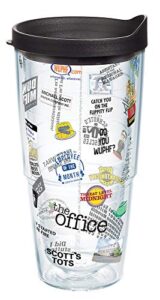 tervis the office smorgasbord made in usa double walled insulated tumbler travel cup keeps drinks cold & hot, 24oz, classic