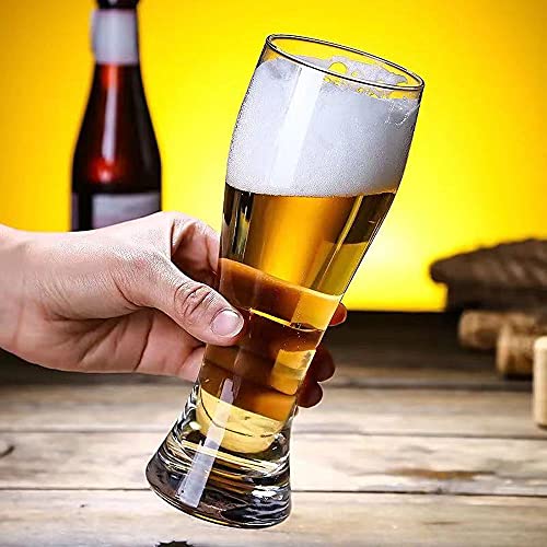 Ecentaur Pilsner Beer Glasses Steins Pint Glass Beer Mug for Drinking Classics Beer Cup Tumblers Pub Drinkware Bar Glassware Set of 6