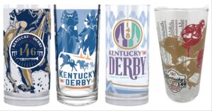 kentucky derby 2020~2023 official 146&147&148&149th mint julep glass officially licensed, 12 oz glass