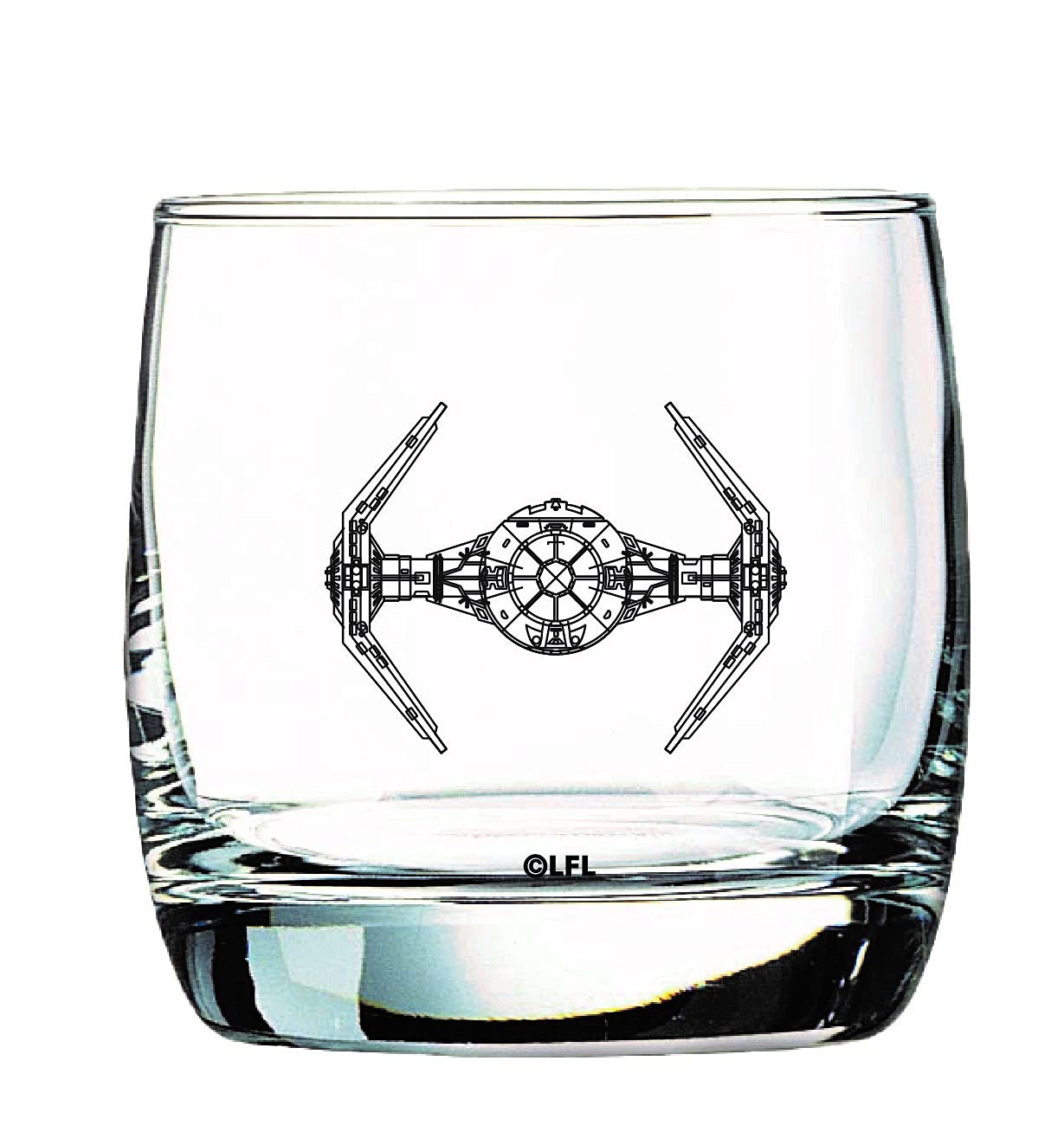 Star Wars Glass Set - X-Wing & TIE Fighter - Collectible Gift Set of 2 Cocktail Glasses - 10 oz Capacity - Classic Design - Heavy Base