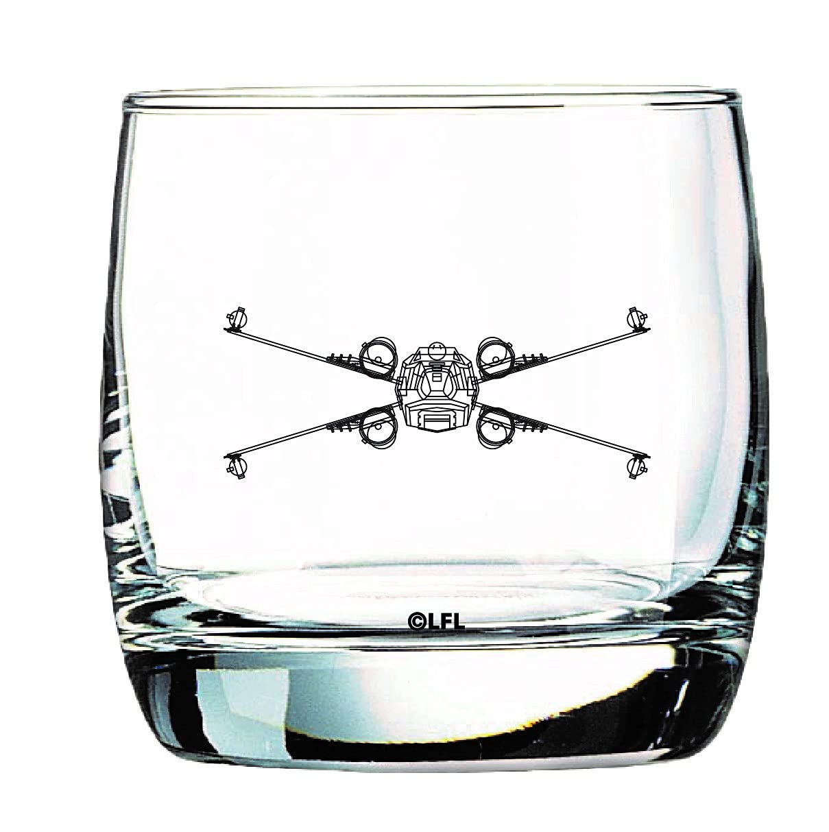 Star Wars Glass Set - X-Wing & TIE Fighter - Collectible Gift Set of 2 Cocktail Glasses - 10 oz Capacity - Classic Design - Heavy Base