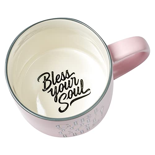 Bless Your Soul XL Extra Large Pink Coffee Mug Girl You Got This, Funny Birthday Gifts for Women, Mom, Co-worker Boss Lady Mug, Retro-Inspired Designs - 15oz Cup