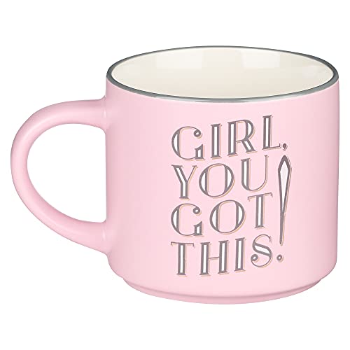 Bless Your Soul XL Extra Large Pink Coffee Mug Girl You Got This, Funny Birthday Gifts for Women, Mom, Co-worker Boss Lady Mug, Retro-Inspired Designs - 15oz Cup