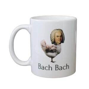 funny classical music coffee mug - bach bach - musician gifts for classical music lovers and music teachers