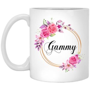 gavinsdesigns gammy flower novelty coffee mug gift for mother's day - gammy pink flowers on gold frame - new gammy mug flower - birthday gifts for gammy - gammy coffee mug 11oz, mug-ciu1wdccdz-11oz