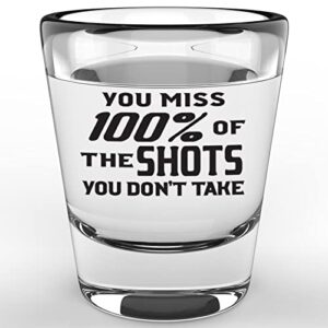 LitGifts Funny Motivational Shot Glass, Cute Shot Glasses for Women or Men, Shot Glasses Funny for Friends Coworker or Family, Cool Shot Glasses for Men or Women, 1.75 Ounce Novelty Shot Glass