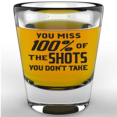 LitGifts Funny Motivational Shot Glass, Cute Shot Glasses for Women or Men, Shot Glasses Funny for Friends Coworker or Family, Cool Shot Glasses for Men or Women, 1.75 Ounce Novelty Shot Glass