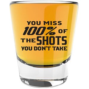 litgifts funny motivational shot glass, cute shot glasses for women or men, shot glasses funny for friends coworker or family, cool shot glasses for men or women, 1.75 ounce novelty shot glass