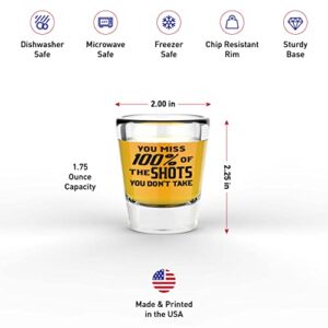 LitGifts Funny Motivational Shot Glass, Cute Shot Glasses for Women or Men, Shot Glasses Funny for Friends Coworker or Family, Cool Shot Glasses for Men or Women, 1.75 Ounce Novelty Shot Glass