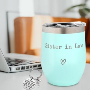 Sister in Law Gifts - Sister in Law Gifts for Birthday,Gifts for Sister in Law, Wedding Gifts for Sister in Law, Sister in Law Gifts from Sister in Law 12 oz Cup Mint