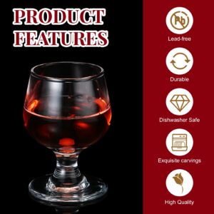 Cute Shot Glasses Mini Glass Snifters Cognac 1.7 oz Glasses Brandy Snifter Mini Wine Glasses Glass Dinnerware Set for Whiskey Juice Vodka Sherry Champagne Brandy Wine Party Supplies (12 Pieces)