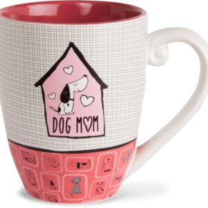 Pavilion Gift Company Dog Mom Coffee Mug Tea Cup, 20 oz, Pink