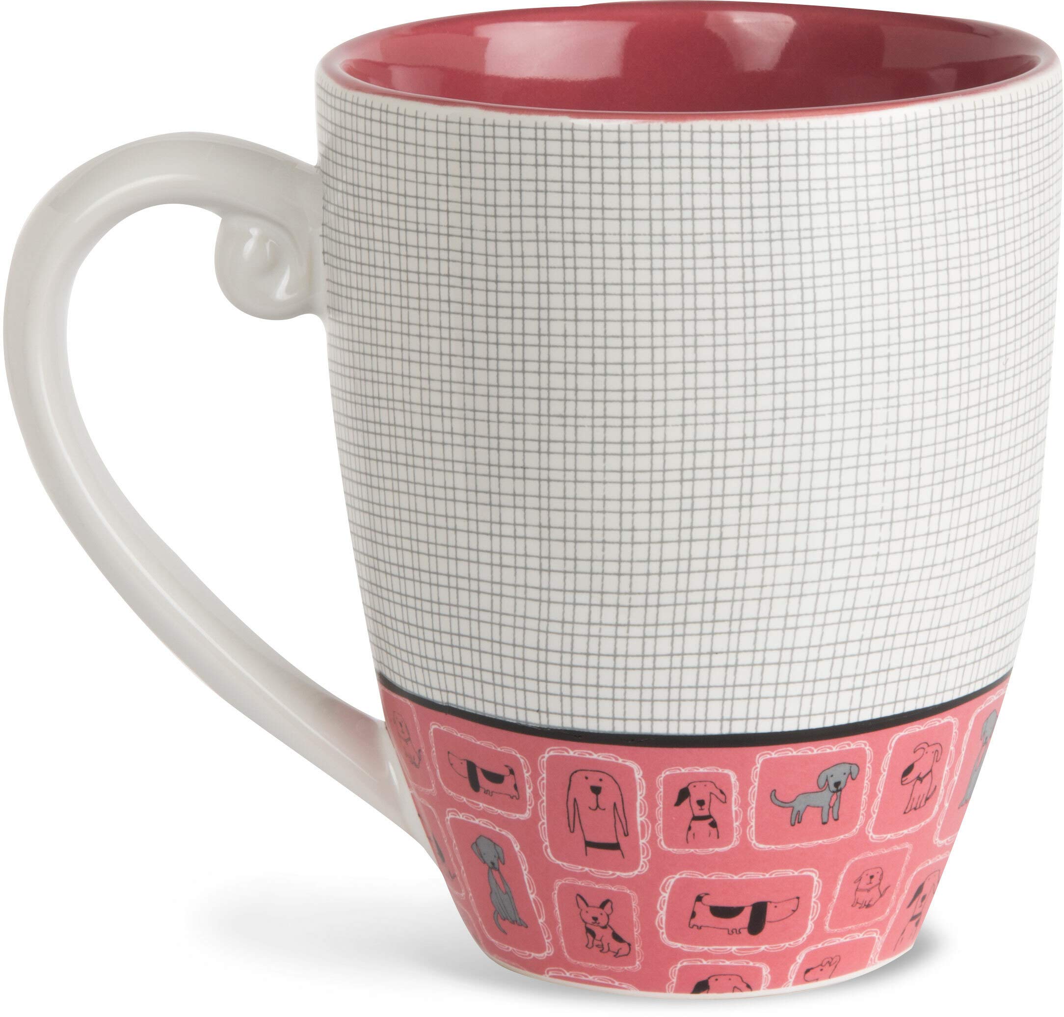 Pavilion Gift Company Dog Mom Coffee Mug Tea Cup, 20 oz, Pink