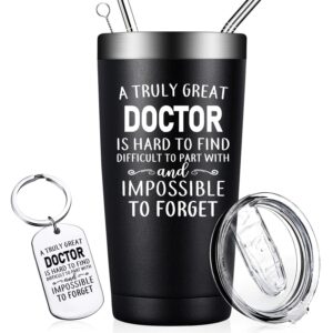 doearte doctor gifts for men - doctor appreciation gifts - a truly great doctor is hard to find - doctor day, graduation gifts for doctor, physician, dr - 20oz insulated tumbler