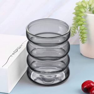 Peyan Ribbed Glassware,1 Pcs Ripple Glass Cup,10 oz Clear Creative Drinking Glasses,Beverage Cups,Vintage Drinking Cup,Wine Glasses,Beer Glasses,Bubble Glasses, Glass Cup