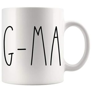 g-ma mug, g-ma mug gifts for christmas coffee cup, birthday gift, mother's day/father's day, family coffee mug for birthday present for the best g-ma ever coffee cup 11oz
