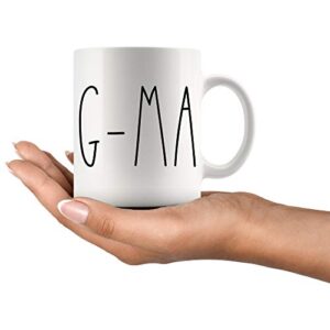 G-Ma Mug, G-Ma Mug Gifts for Christmas Coffee Cup, Birthday Gift, Mother's Day/Father's Day, Family Coffee Mug For Birthday Present For The Best G-Ma Ever Coffee Cup 11oz