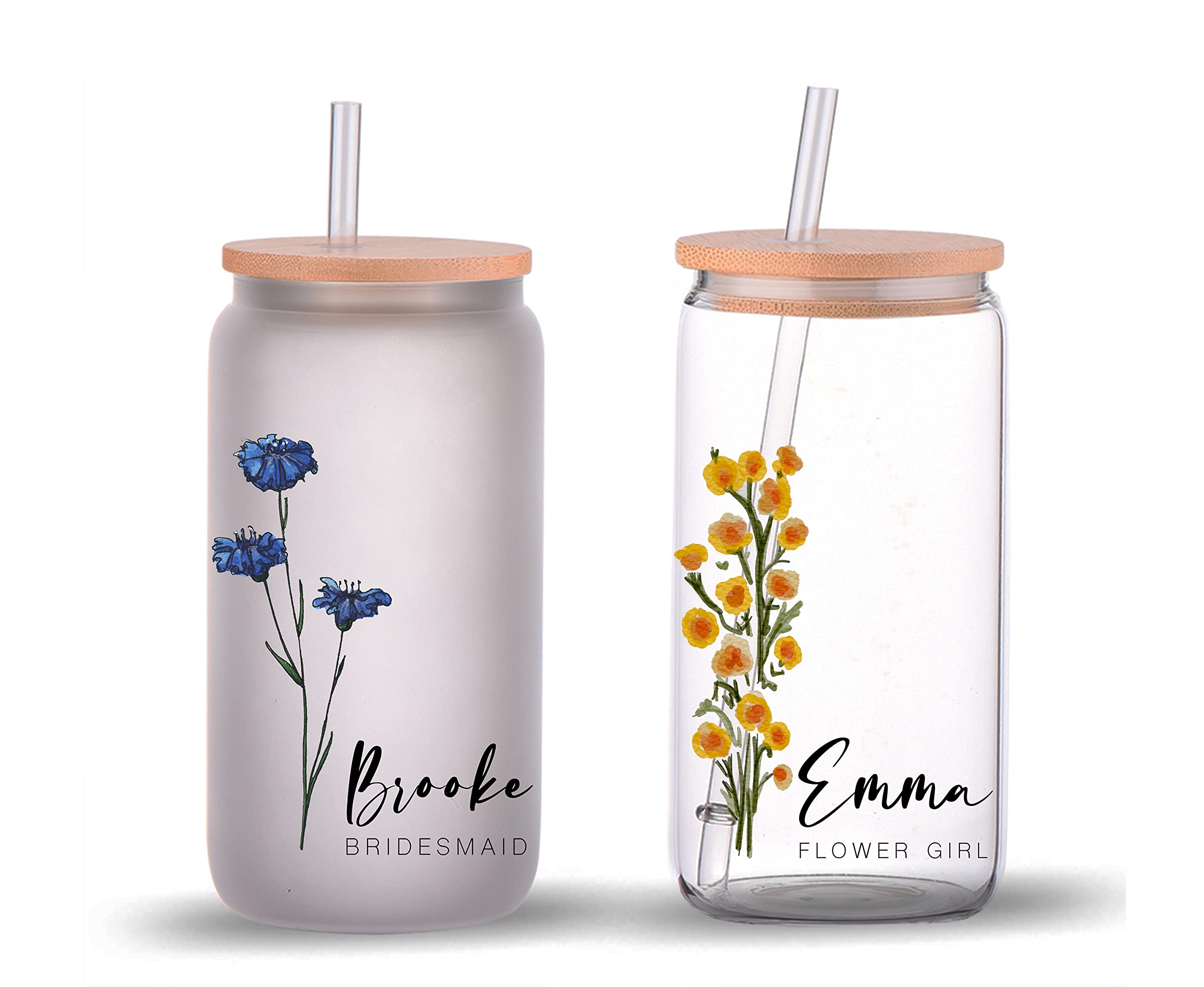 Grifil Zero Bridesmaid Gifts, Bridesmaid Proposal, Future Mrs, Customized Glass Tumbler, Frosted Glass Tumbler, Bamboo Lid Coffee Cup, Maid Of Honor Gift