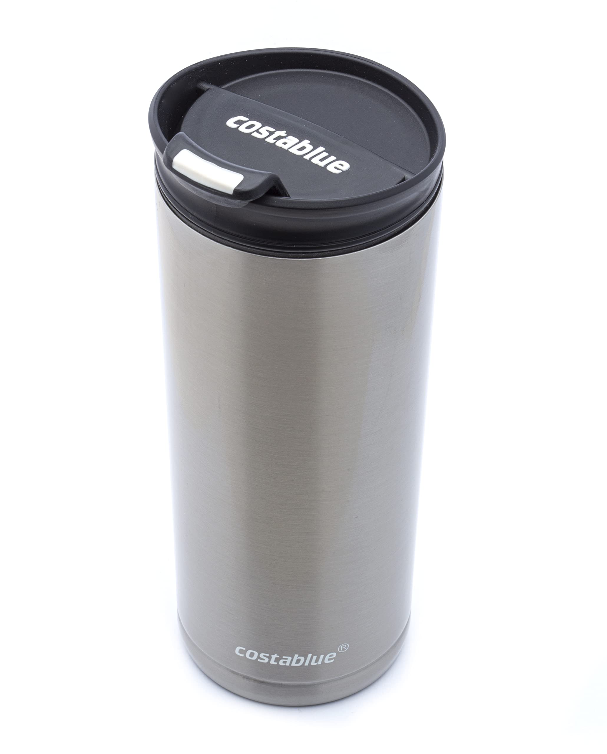 costablue Travel Coffee Mug 16 Oz. Stainless Steel, Leak Proof Dishwasher Safe Lid, Double Wall Coffee Cup, Reusable Insulated Tumbler for Hot & Cold Beverages Eco friendly