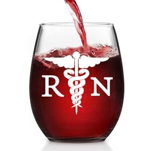nurse stemless wine glass, rn and good day bad day don’t ask wine glass for her him nurse registered nurse new nurse, unique gift for nurses week graduation birthday, 15 oz