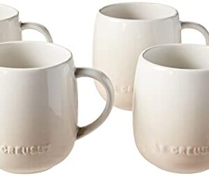 Le Creuset Stoneware Set of 4 Heritage Mugs, 13 oz. each, Meringue