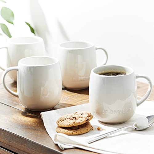 Le Creuset Stoneware Set of 4 Heritage Mugs, 13 oz. each, Meringue