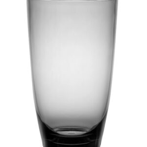 KLIFA- ETON, 20.8 oz, Set of 6, Acrylic Highball Drinking Glasses, Iced Tea Cups, BPA-Free, Stackable Plastic Drinkware, Dishwasher Safe, Gray-Black