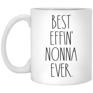 nonna - best effin nonna ever coffee mug - nonna rae dunn style - rae dunn inspired - mother's day mug - birthday - merry christmas - nonna coffee cup 11oz