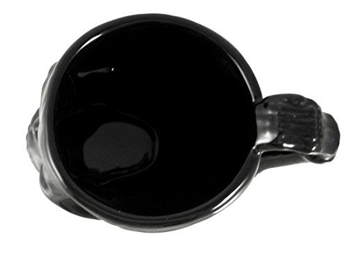 Cool Black Ceramic Skull Coffee Mug Cup Goth Evil