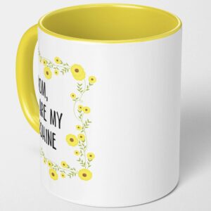Mom You Are My Sunshine - Mother's Day Coffee Mug Tea Cup. From Son, Daughter. Sunny Yellow Floral Mug For Momma. I Love You Gift. For Birthday, Mother's Day. Gratitude For Best Mama.