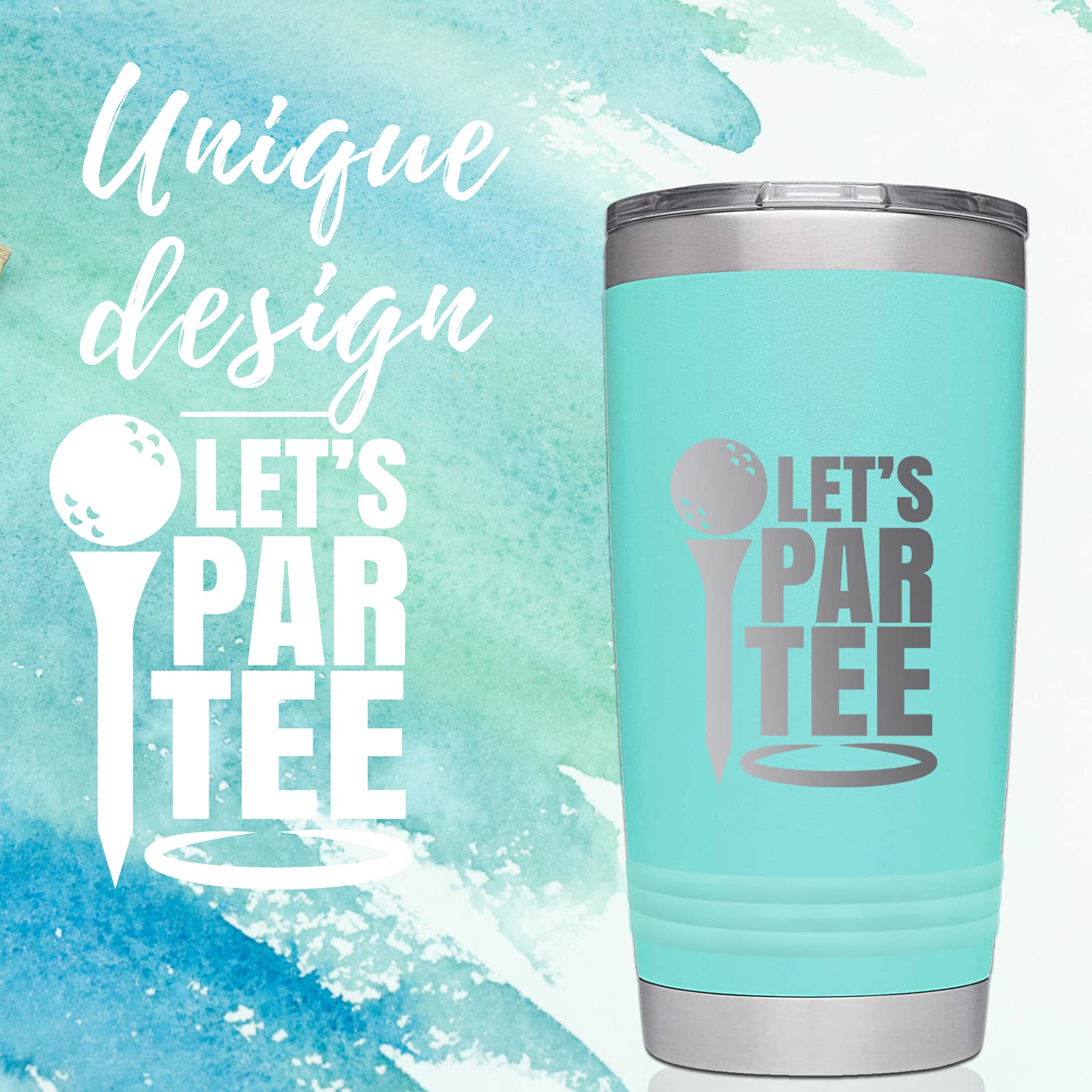 Onebttl Golf Gifts for Men, Funny Golf Gifts for Men 20oz Tumbler, Golf Dad Gifts, Fathers Day Golf Gifts, Birthday Gifts, Gifts for Golf Lovers - Teal - Let's Partee