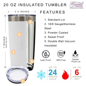 The Wedding Party Store, Custom Personalized Mr. and Mrs. 20 oz Double Wall Vacuum Insulated Tumbler - Customized