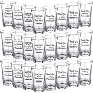 karenhi 24 pcs thank you for being awesome shot glasses 1.2 ounce acrylic shots glass for adults thank you gifts inspirational encouragement christmas gift for teacher employee women friends