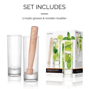 Final Touch Mojito Glass & Muddler Set (FTA1835)