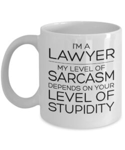 mb10 proud gifts funny lawyer coffee mug, i'm a lawyer sarcasm novelty cup, lawyer gifts for women men, best future new attorney mug, unique graduation birthday christmas gifts for lawyer