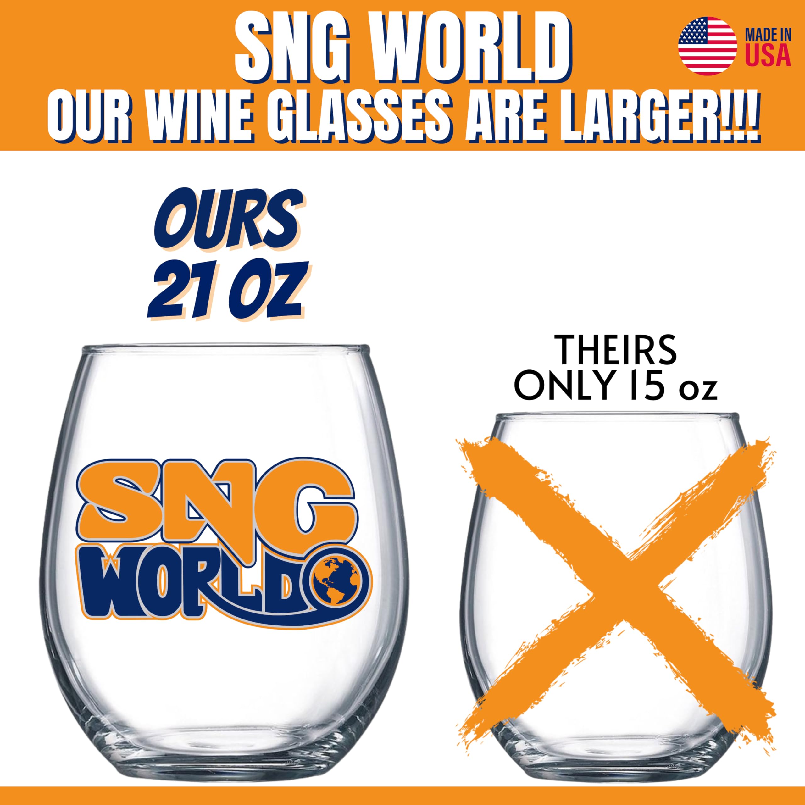 SNG World My Reward For Dealing With Idiots Wine Tumbler Drinking Glass Stemless Wine Glass 21 Oz with Funny Sayings For Women & Men