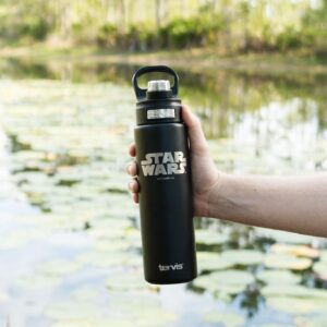 Tervis Star Wars Logo Engraved on Onyx Shadow Insulated Tumbler 24oz Wide Mouth Bottle Stainless Steel