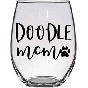 Doodle Mom - Premium 21oz Stemless Wine Glass - Gift for Doodle Lovers