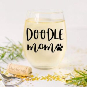 Doodle Mom - Premium 21oz Stemless Wine Glass - Gift for Doodle Lovers